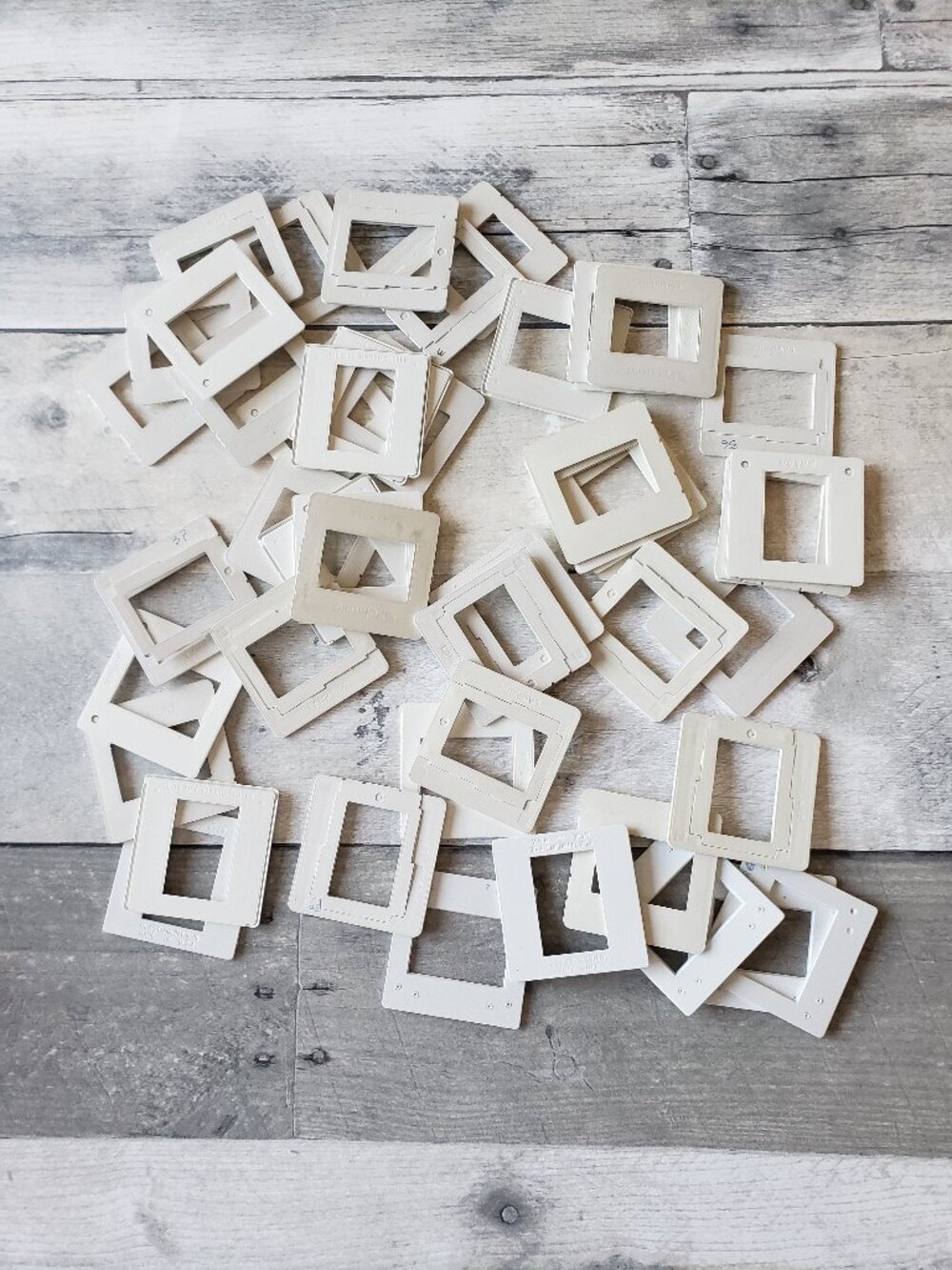 Set of 49 Plastic Empty Slide Frames